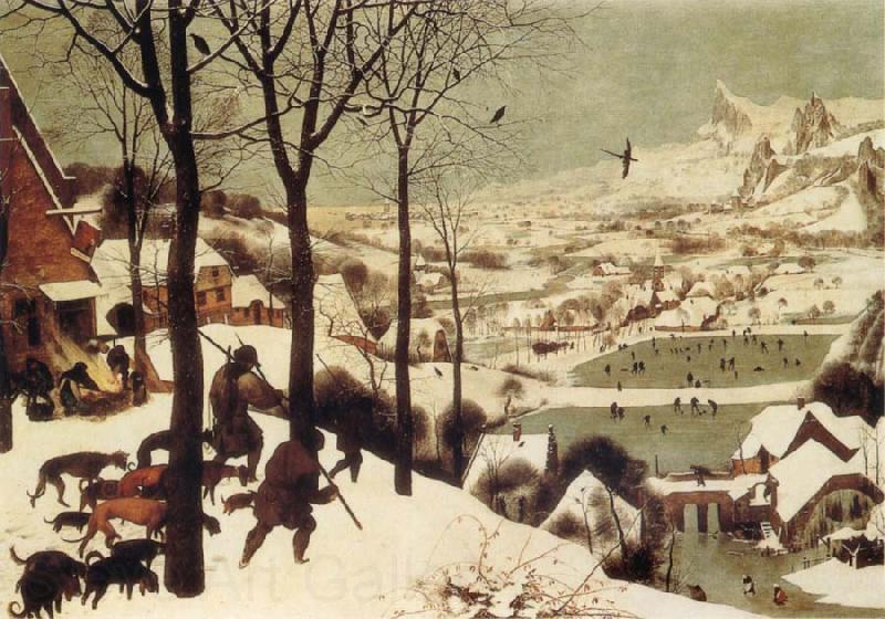 BRUEGHEL, Pieter the Younger The Hunters in the Snow Norge oil painting art